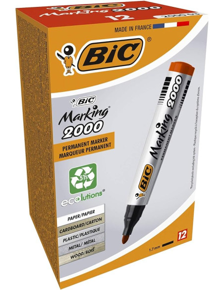 MARCADOR PERMANENTE BIC MARKING 2000 CONICO ROJO