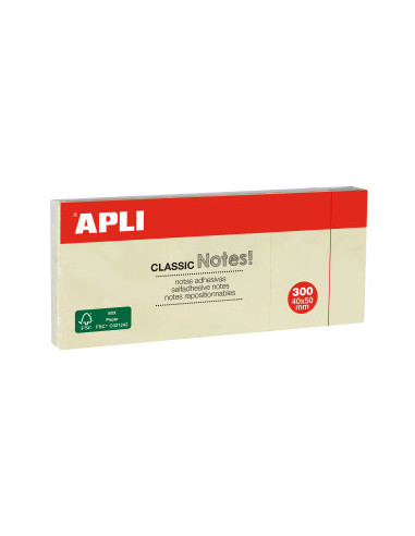 BLOC DE NOTAS ADHESIVAS APLI 40X50MM...