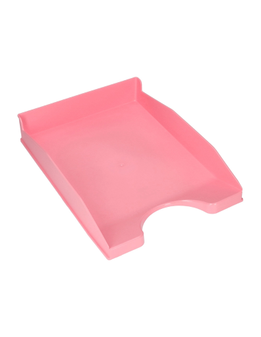 BANDEJA SOBREMESA PLASTICO ROSA PASTEL O