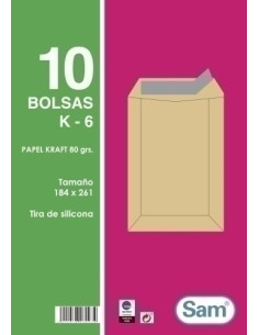 SOBRE-BOLSA SAM 184x261...