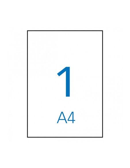 ETIQUETAS ADH.IMPR.APLI A4 BLANCA C.RECTOS CAJA 10