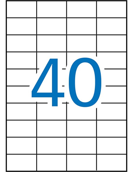 ETIQUETAS ADH.IMPR.APLI A4 BLANCA C.RECTOS CAJA 10