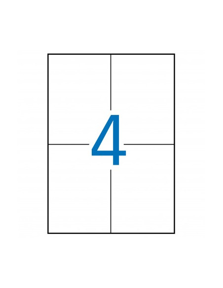 ETIQUETAS ADH.IMPR. A4 BLANCA CAJA 100h C.RECTOS 1