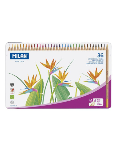 LAPICES MILAN CAJA METAL 36 UNIDADES