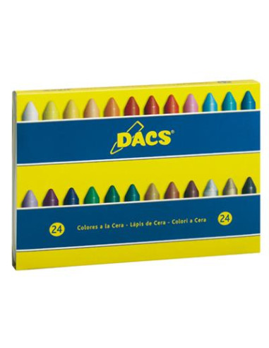 LAPICES CERA DACS CAJA DE 24 COLORES...