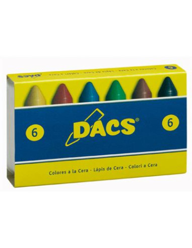 LAPICES CERA DACS CAJA DE 6 COLORES...