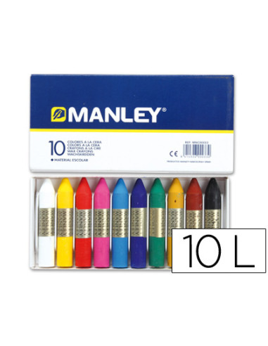 LAPICES CERA MANLEY CAJA DE 10...