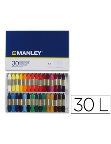 LAPICES CERA MANLEY CAJA DE 30...