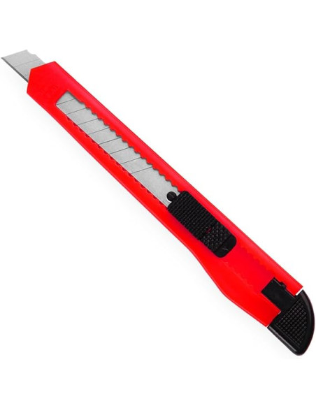 CUTER PLASTICO ESTRECHO CUCHILLA 9 MM XD