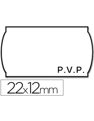 ETIQUETAS METO ONDULADAS 22X12 MM PVP...