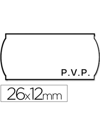 ETIQUETAS METO ONDULADAS 26X12 MM PVP...