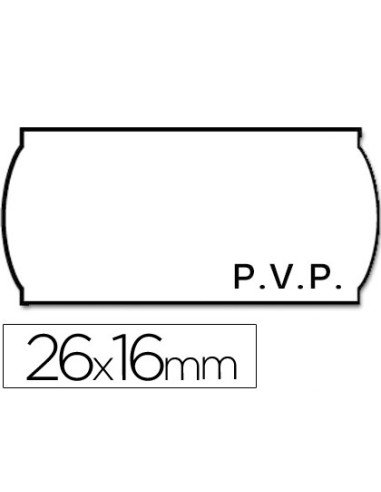ETIQUETAS METO ONDULADAS 26X16 MM PVP...