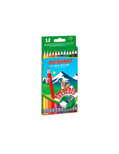LAPICES DE COLORES ALPINO BORRABLE...