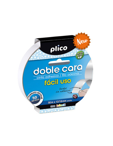 CINTA ADHESIVA PLICO DOBLE CARA FACIL...