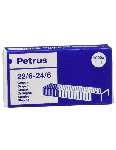 GRAPAS PETRUS N? 22/6 GALVANIZADA CAJA DE 1000 UNI