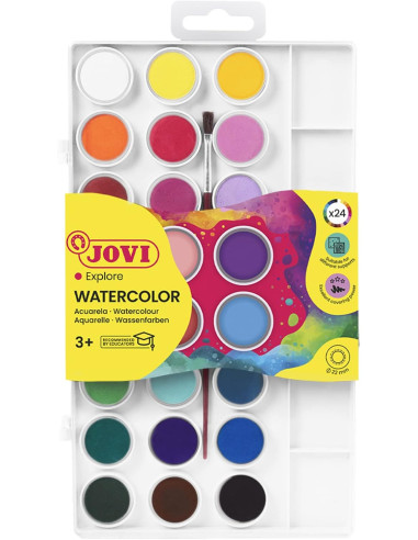 ACUARELA JOVI 24 COLORES CON PINCEL...