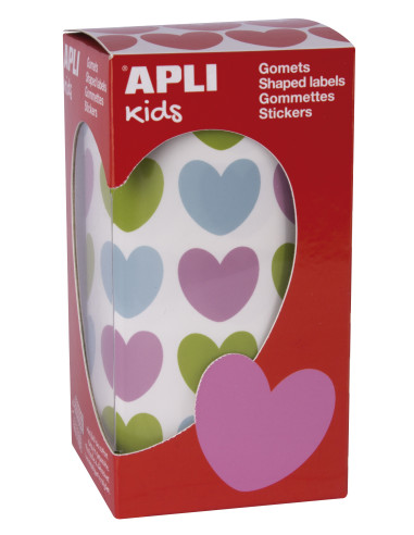 GOMETS APLI CORAZON MULTICOLOR 20X18MM