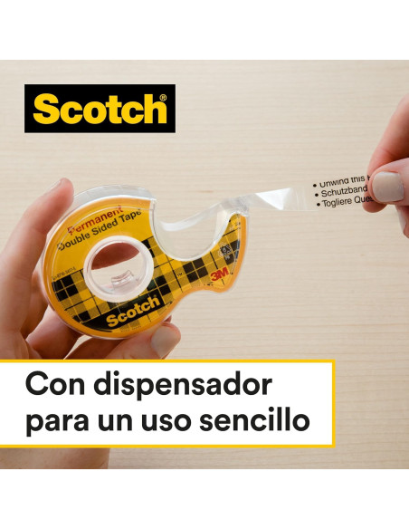 CINTA ADHESIVA SCOTCH 136-D DOS CARAS 6,3 MT X 12