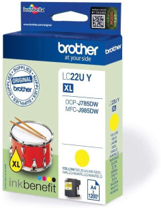 INK-JET BROTHER LC22UYBP XL...