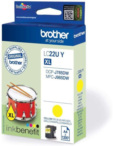 INK-JET BROTHER LC22UYBP XL...