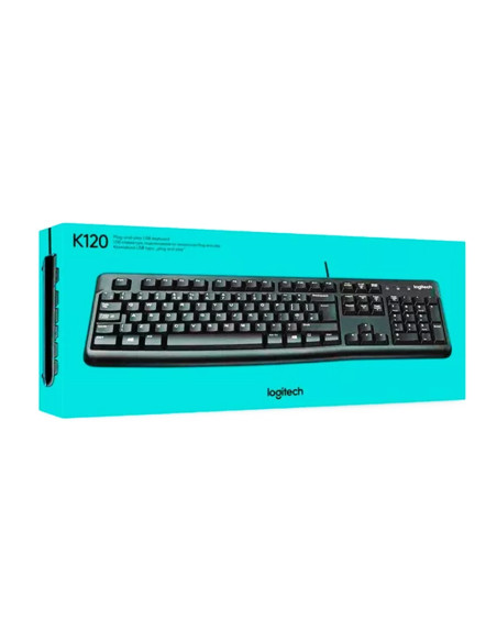 TECLADO LOGITECH K120 USB 2.0 CON CABLE NEGRO