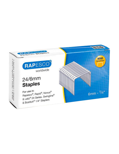GRAPAS RAPESCO GALVANIZADA 24/6 CAJA...