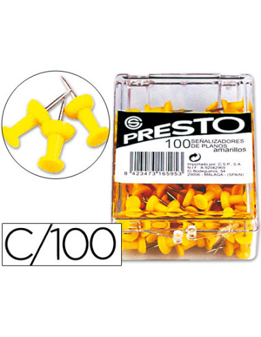 SEÑALIZADOR DE PLANOS AMARILLO CAJA DE 1