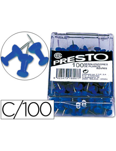 SEÑALIZADOR DE PLANOS AZUL CAJA DE 100 U