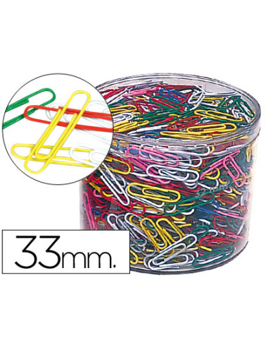 CLIPS COLORES LIDERPAPEL BOTE 1000...