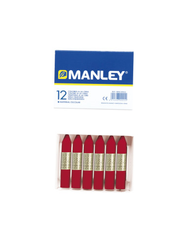 LAPICES CERA MANLEY UNICOLOR CARMIN...