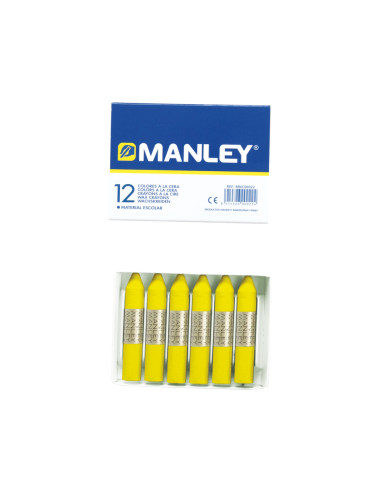 LAPICES CERA MANLEY UNICOLOR AMARILLO...