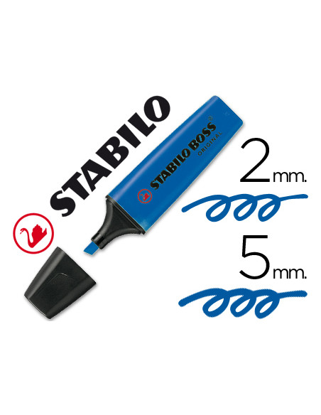 ROTULADOR STABILO BOSS FLUORESCENTE 70 AZUL