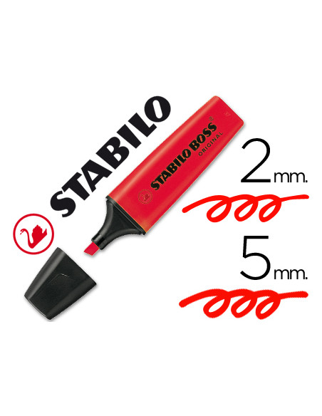 ROTULADOR STABILO BOSS FLUORESCENTE 70 ROJO