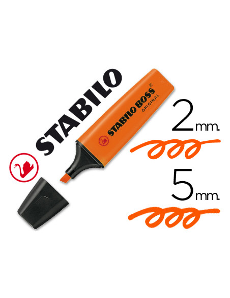 ROTULADOR STABILO BOSS FLUORESCENTE 70 NARANJA