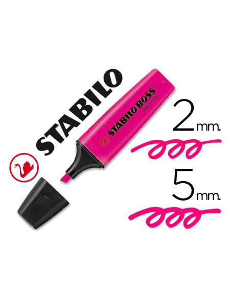 ROTULADOR STABILO BOSS FLUORESCENTE 70 ROSA
