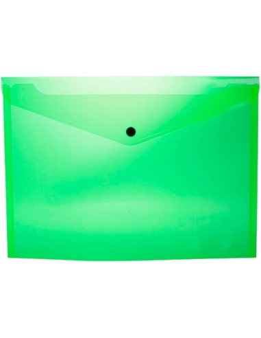 CARPETA SOBRE A4 VERDE TRANSPARENTE