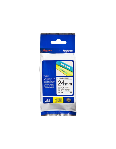 CINTA BROTHER TZE-251 BLANCO-NEGRO 24MM LONGITUD 8