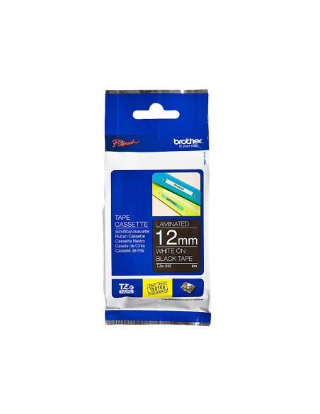 CINTA BROTHER TZE335 NEGRO-BLANCO 12MM LONGITUD 8M