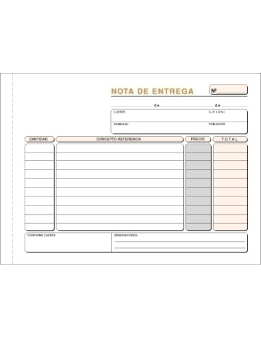TALONARIO ENTREGAS 4º APAISADO LOAN