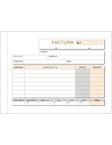 TALONARIO FACTURAS 8º APDO TRIPLI LOAN