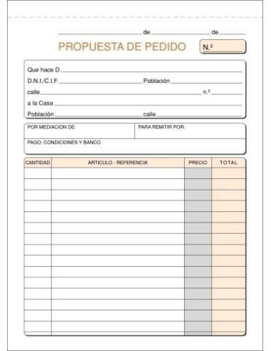 TALONARIO PEDIDOS 4º NATU DUPLI LOAN
