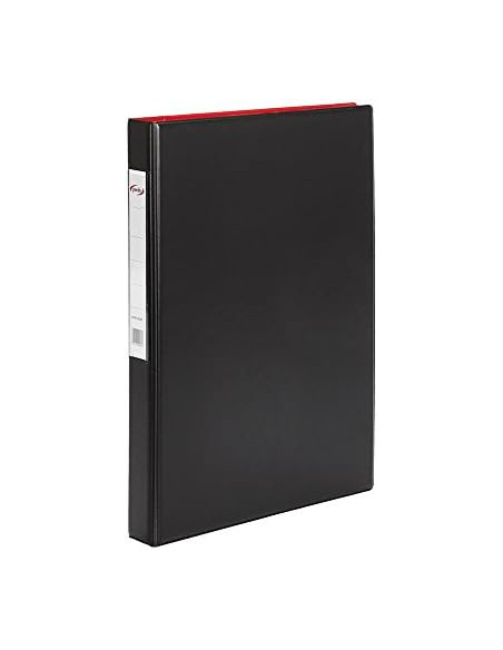 CARPETA 2 ANILLAS 25 MM PLASTICO PARDO FOLIO NEGRO