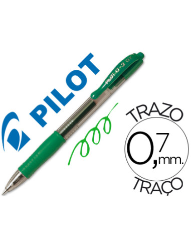 BOLIGRAFO PILOT G-2 VERDE TINTA GEL...