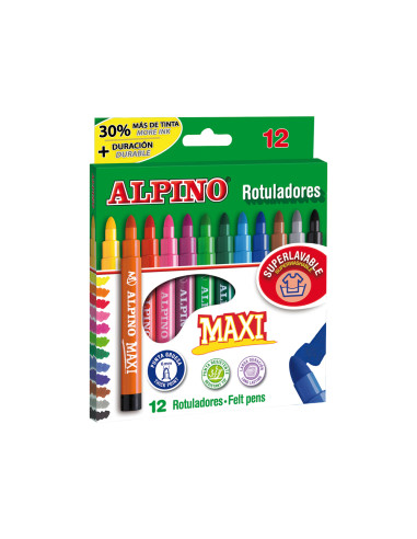 ROTULADOR ALPINO MAXI CAJA DE 12...