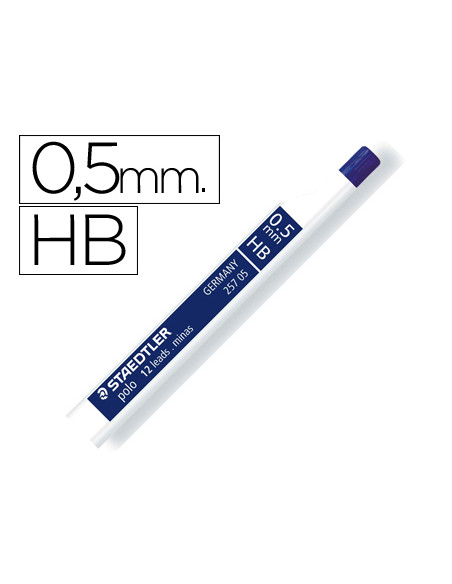 MINAS STAEDTLER GRAFITO 0,5 MMHB POLO 257 TUBO CON