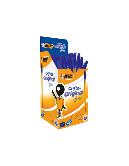BOLIGRAFO BIC CRISTAL PUNTA FINA AZUL