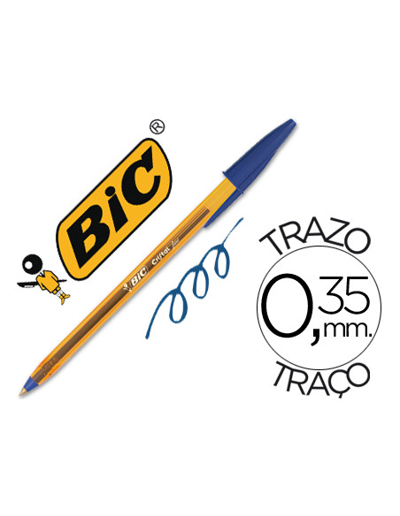 BOLIGRAFO BIC CRISTAL PUNTA FINA AZUL