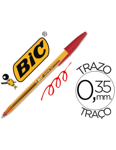 BOLIGRAFO BIC CRISTAL PUNTA FINA ROJO