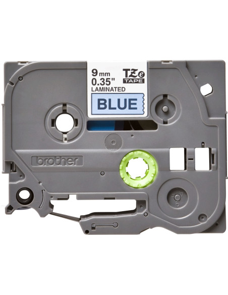 CINTA BROTHER TZE-521 AZUL-NEGRO 9MM LONGITUD 8MT