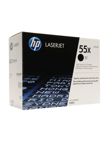 TONER HP 55X NEGRO -12500PAG- P3015X
